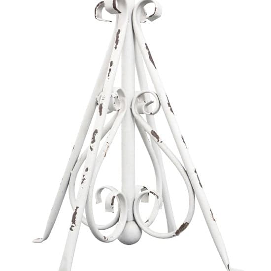 Amsterdam Loft Coat Stand In Distressed White Metal With 8 Hooks_2