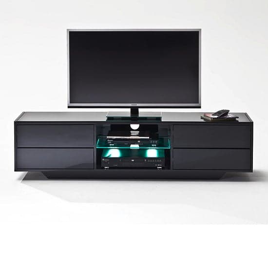 Sienna High Gloss TV Stand In Black With Multi LED Lighting_5