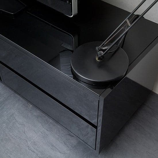 Sienna High Gloss TV Stand In Black With Multi LED Lighting_10