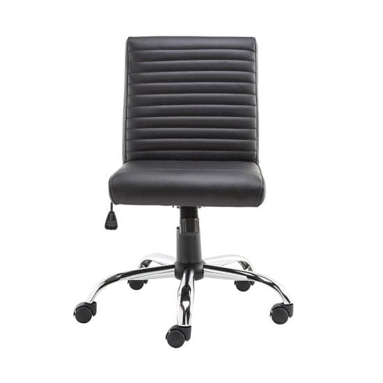 Laning Home And Office Chair In Black Faux Leather_1