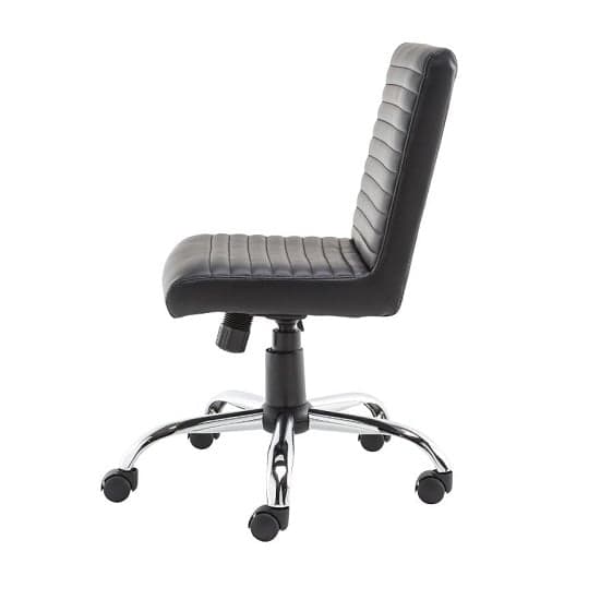 Laning Home And Office Chair In Black Faux Leather_4