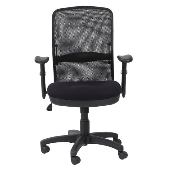 Dion Home & Office Chair In Black With Fabric Seat_1