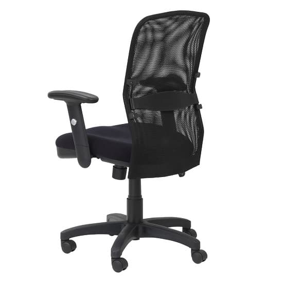 Dion Home & Office Chair In Black With Fabric Seat_3