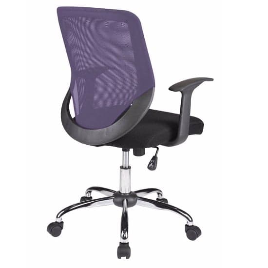 Atlanta Home Office Chair In Black And Purple With Fabric Seat_4