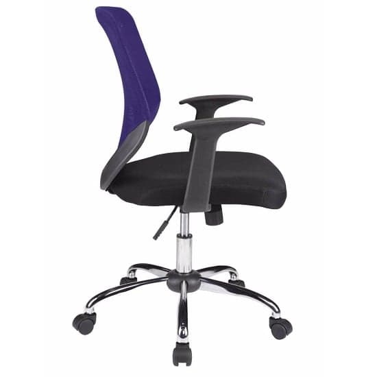 Atlanta Home Office Chair In Black And Purple With Fabric Seat_3