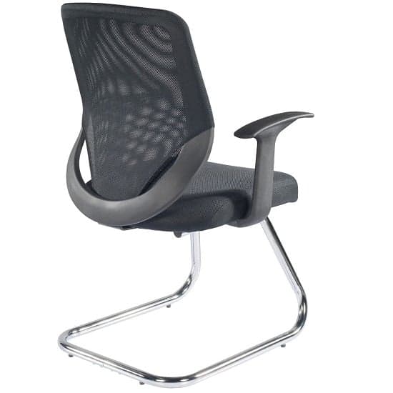 Atlanta Visitors Home And Office Chair In Black With Fabric Seat_3