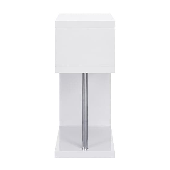 Albania High Gloss 3 Tiers Shelving Unit In White_7
