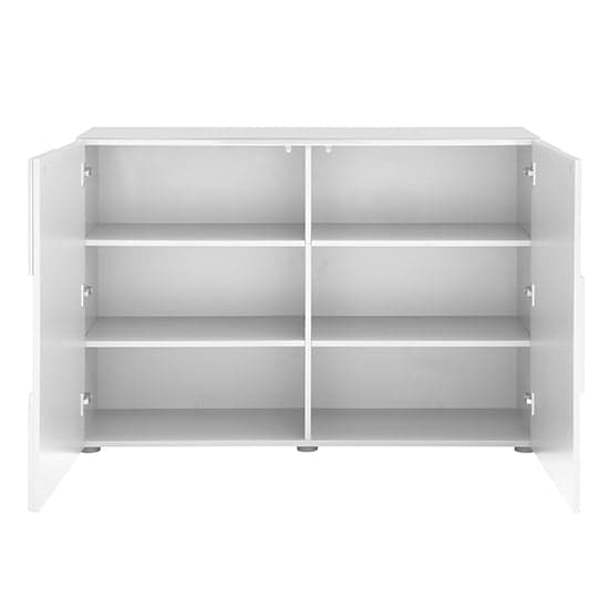 Aspen High Gloss Highboard With 2 Doors In White_4
