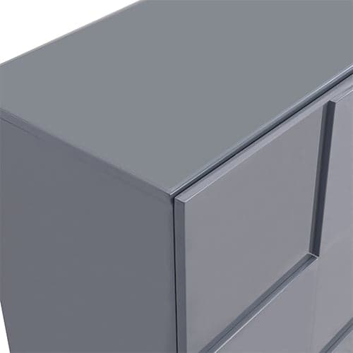 Aspen High Gloss Sideboard With 3 Doors In Grey_7