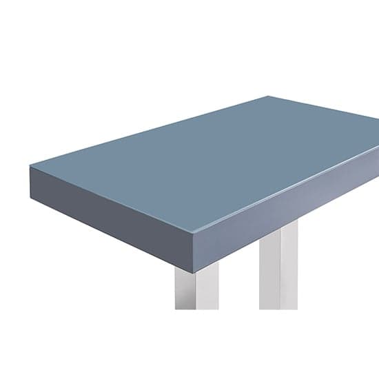 Caprice High Gloss Bar Table Rectangular Glass Top In Grey_3
