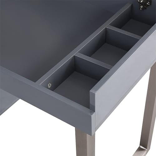 Carter High Gloss Dressing Table With Mirror In Grey_12