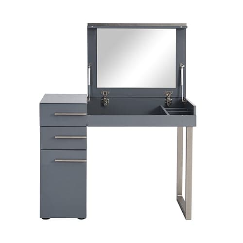 Carter High Gloss Dressing Table With Mirror In Grey_8