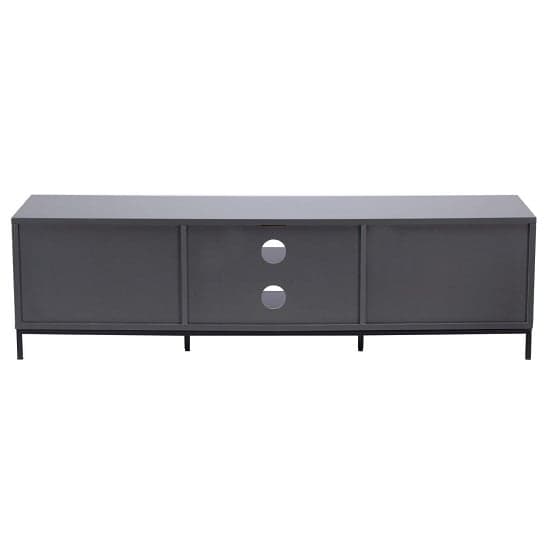 Clevedon Medium Wooden TV Stand In Charcoal And Black_2