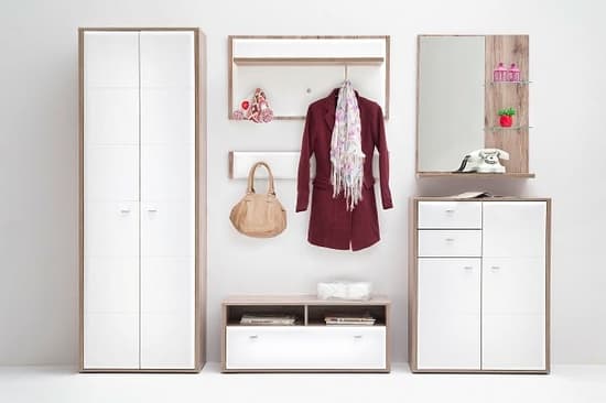 Camino Wardrobe In White Gloss Front And Sanremo Oak With 2 Door_8
