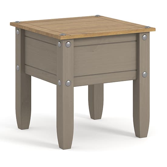 Consett Wooden Lamp Table In Grey Washed Wax Finish_3