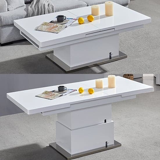 Elgin Extending High Gloss Coffee To Dining Table In White_1