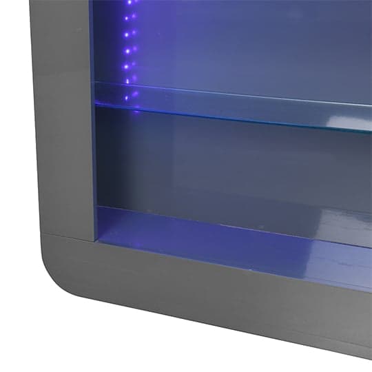Fiesta High Gloss Bar Table Unit In Grey With LED Lighting_6