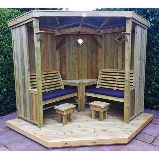 Fresta Wooden Occaisonal Seating Garden Room With Decking_3