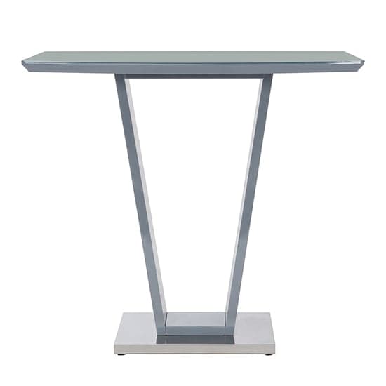 Ilko High Gloss Bar Table Rectangular Glass Top In Grey_2