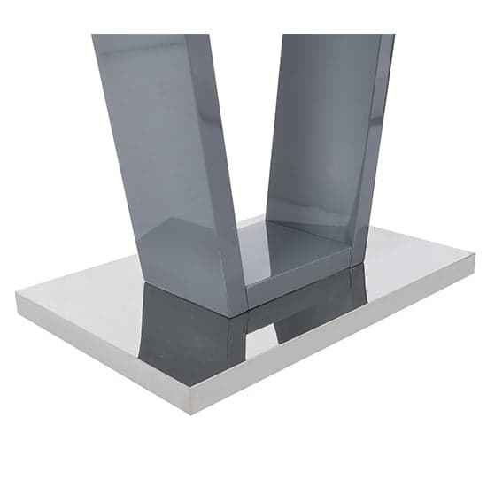 Ilko High Gloss Bar Table Rectangular Glass Top In Grey_5