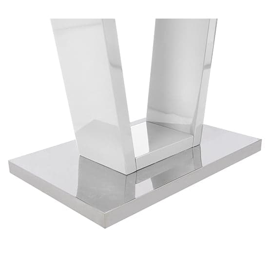 Ilko High Gloss Bar Table Rectangular Glass Top In White_4