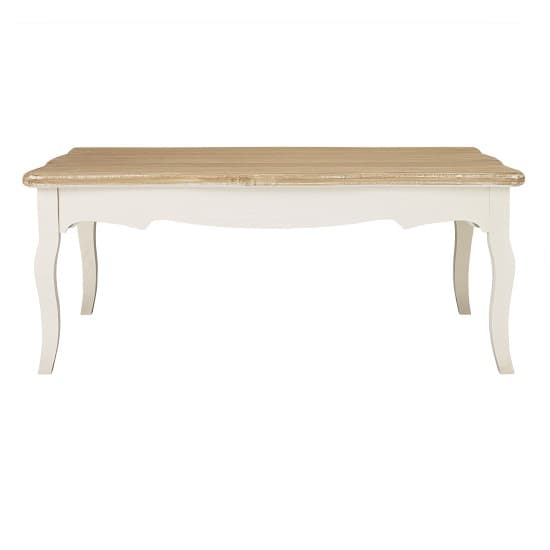 Juliet Wooden Coffee Table In White And Cream_2