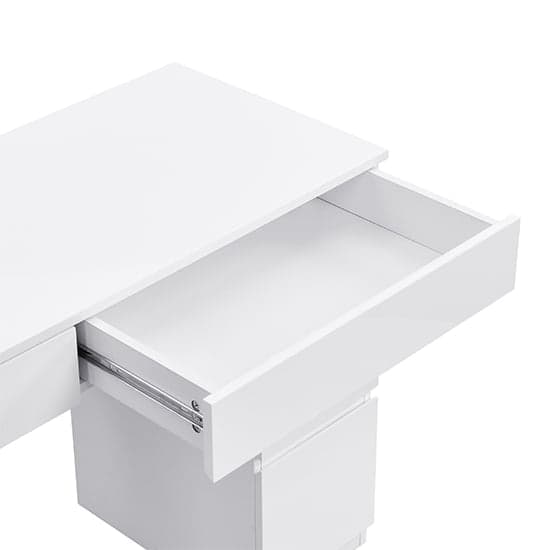 Jenson High Gloss Dressing Table With 6 Drawers In White_11