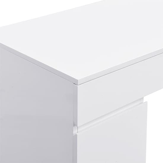 Jenson High Gloss Dressing Table With 6 Drawers In White_9