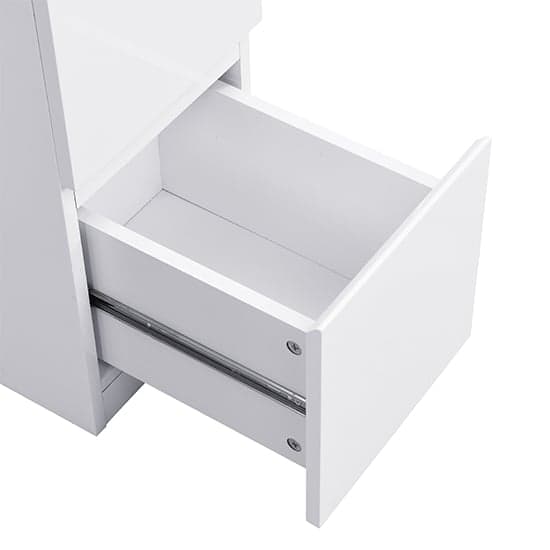 Jenson High Gloss Dressing Table With 6 Drawers In White_10