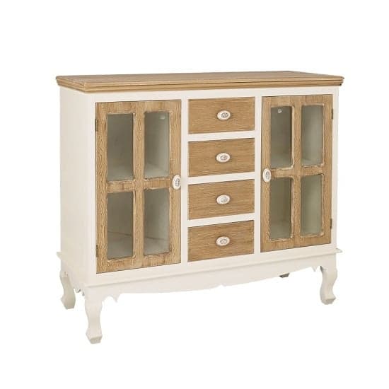 Juliet Wooden Sideboard In White And Cream