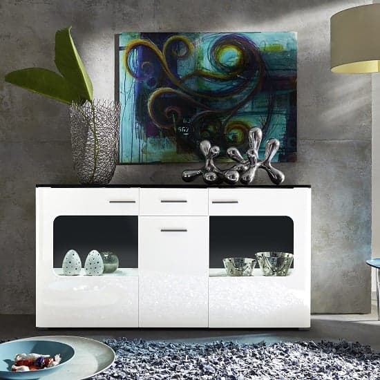 Foster Sideboard In High Gloss Fronts And LED lighting_2