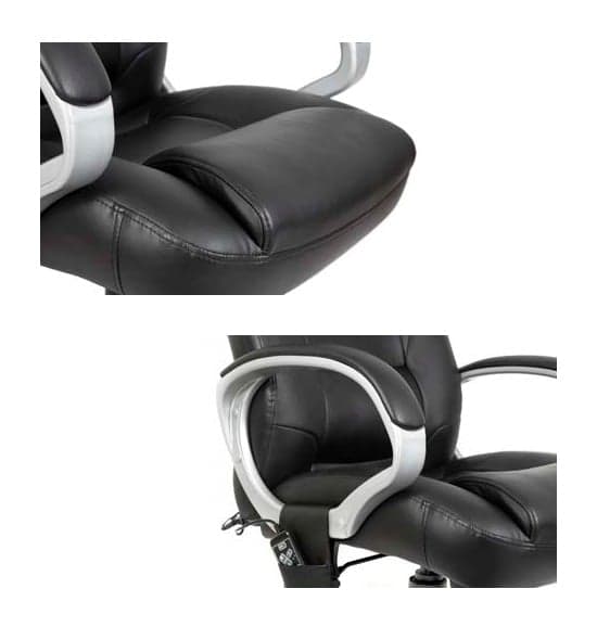 Daren Home Office Chair In Black PU Leather And Massage Function_2