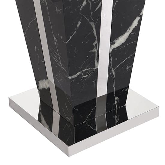 Memphis Gloss Lamp Table In Milano Marble Effect With Glass Top_8