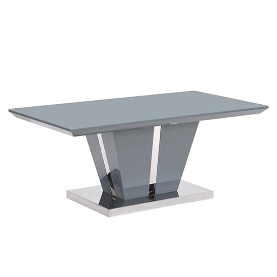 Memphis High Gloss Coffee Table In Grey With Glass Top_6
