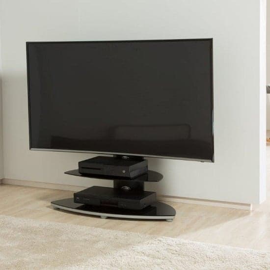 Maryland Cantilever Plasma TV Stand With 2 Shelves_1