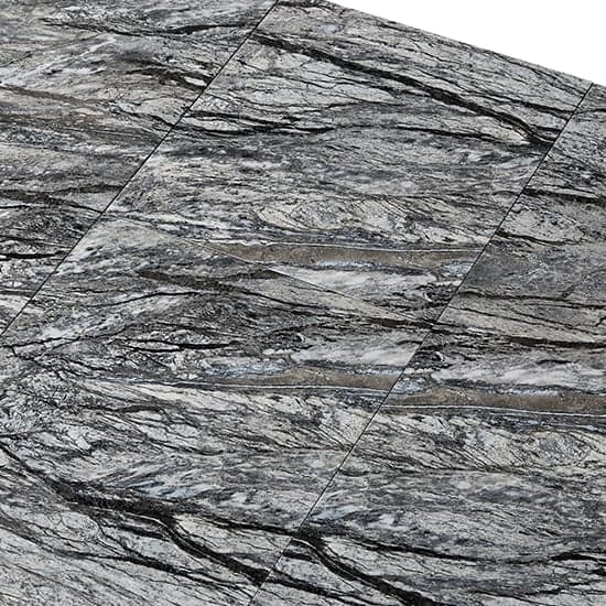 Parini Extendable Dining Table Large In Melange Marble Effect