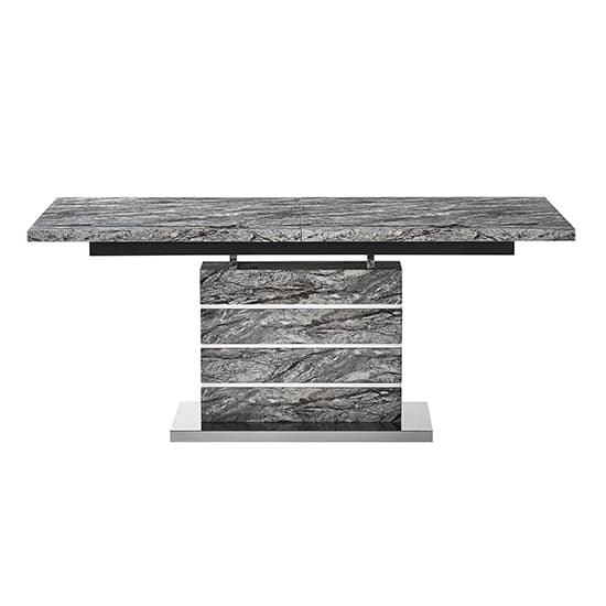 Parini Extendable Dining Table Large In Melange Marble Effect_5
