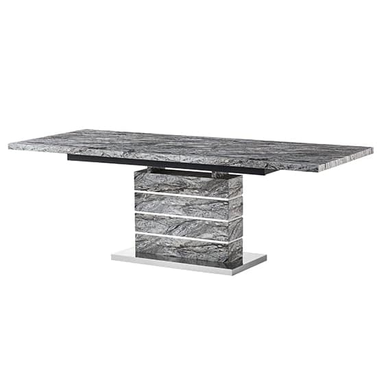 Parini Extendable Dining Table Large In Melange Marble Effect_7