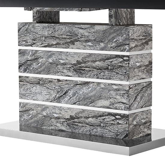 Parini Extendable Dining Table Large In Melange Marble Effect_9