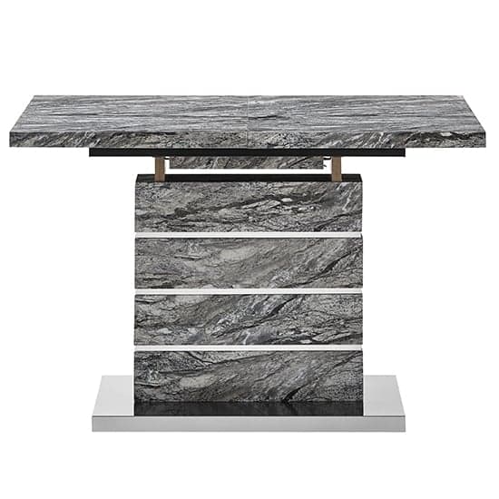 Parini Extendable Dining Table Small In Melange Marble Effect_4