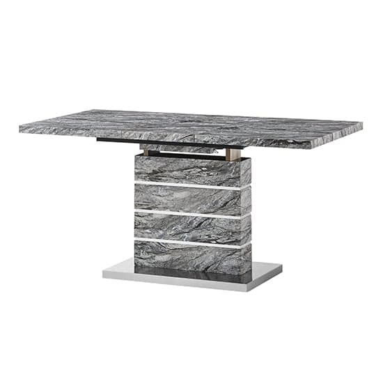 Parini Extendable Dining Table Small In Melange Marble Effect_7