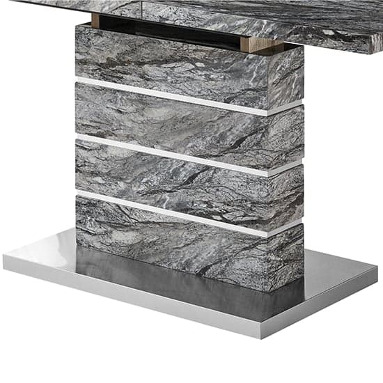 Parini Extendable Dining Table Small In Melange Marble Effect_8
