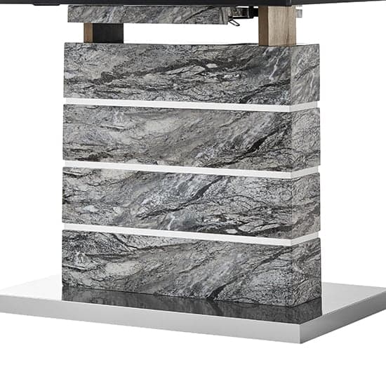 Parini Extendable Dining Table Small In Melange Marble Effect_9