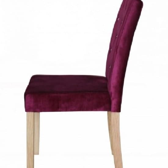Kilcon Dining Chair In Purple Velvet And Diamante in A Pair_3