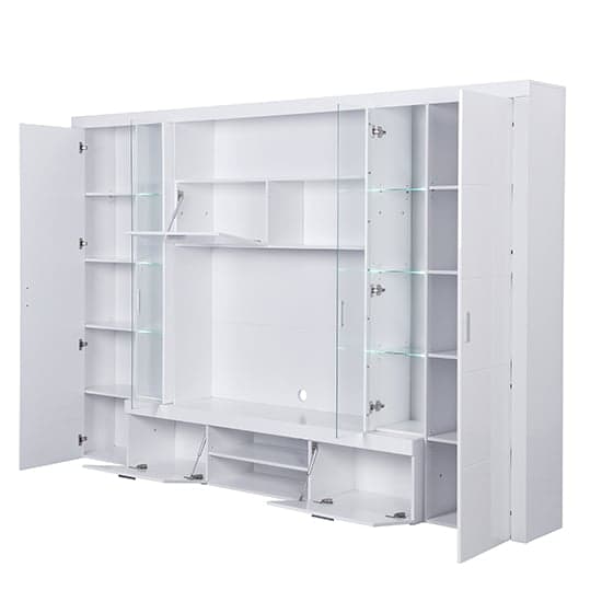 Roma Entertainment Unit White With High Gloss Fronts And LED_10