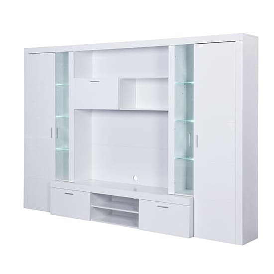 Roma Entertainment Unit White With High Gloss Fronts And LED_11
