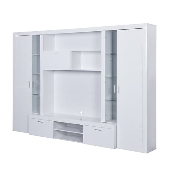 Roma Entertainment Unit White With High Gloss Fronts And LED_12