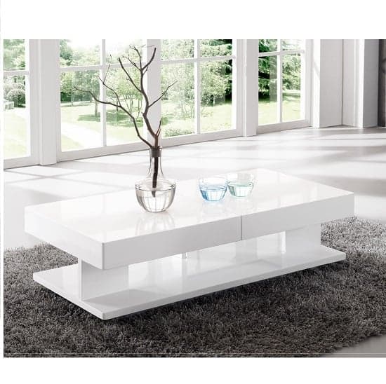 Verona Extending High Gloss Coffee Table With Storage In White_3