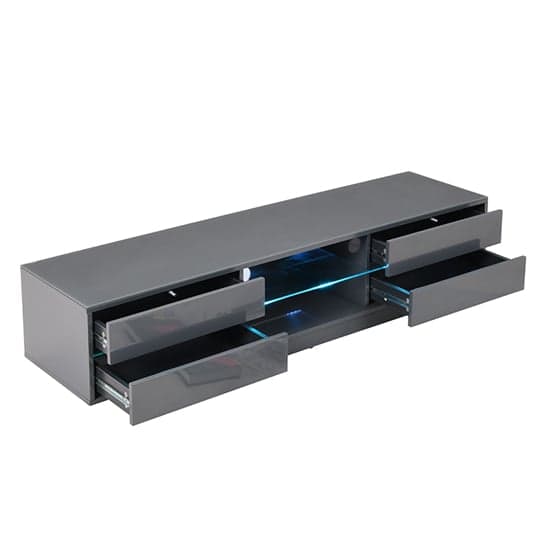 Sienna High Gloss TV Stand In Grey With Multi LED Lighting_4
