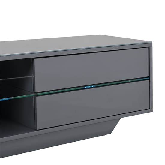 Sienna High Gloss TV Stand In Grey With Multi LED Lighting_6